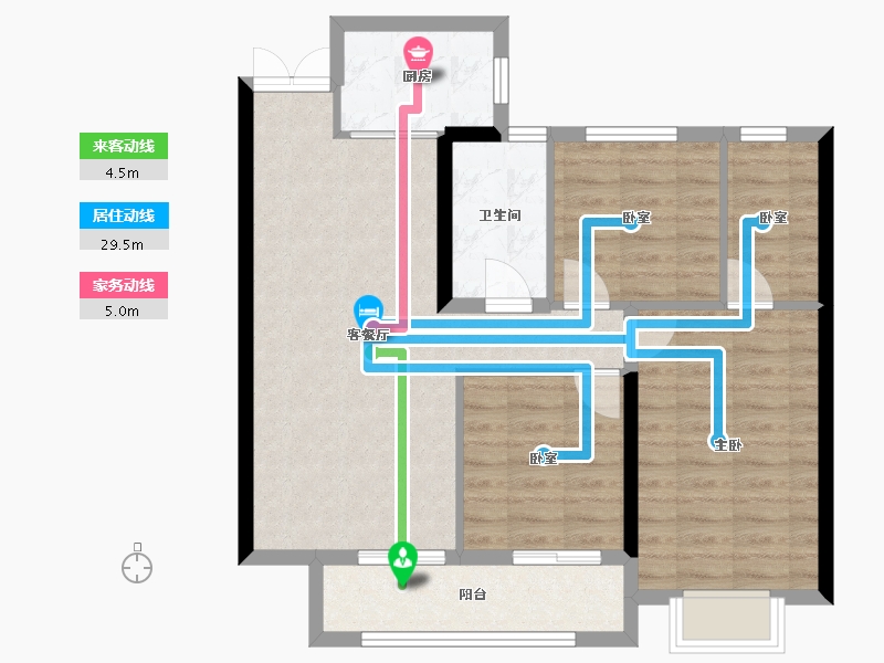 福建省-宁德市-武夷天悦儒郡-79.86-户型库-动静线