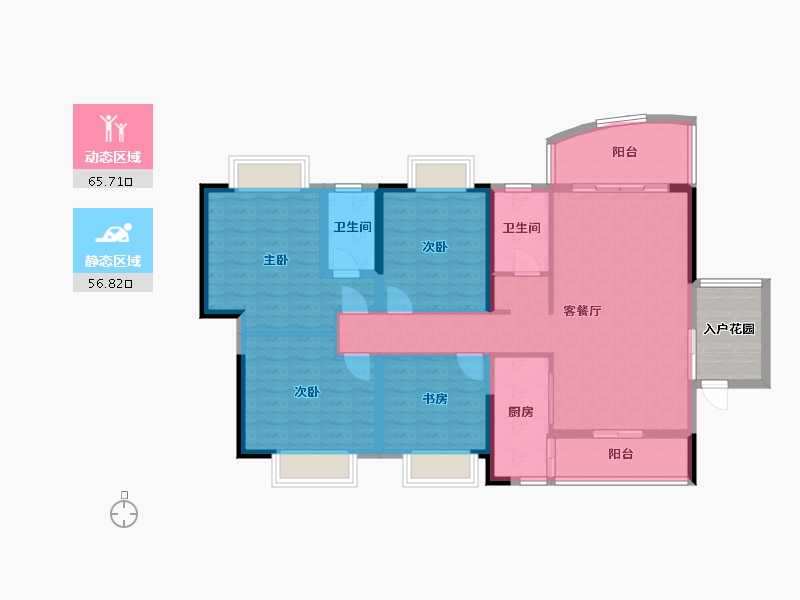 广西壮族自治区-柳州市-景恒上城-120.90-户型库-动静分区