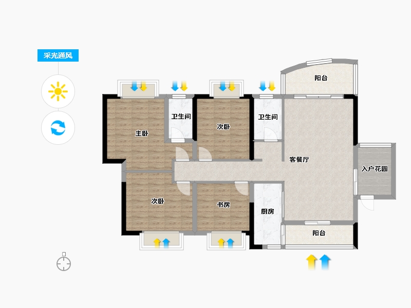 广西壮族自治区-柳州市-景恒上城-120.90-户型库-采光通风