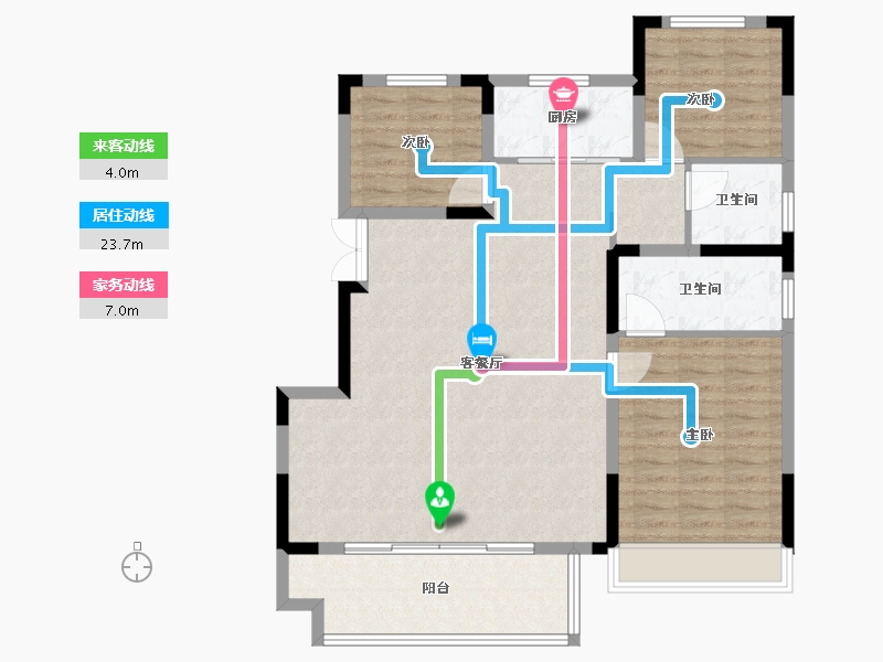 河南省-郑州市-澳海云熙赋-104.80-户型库-动静线