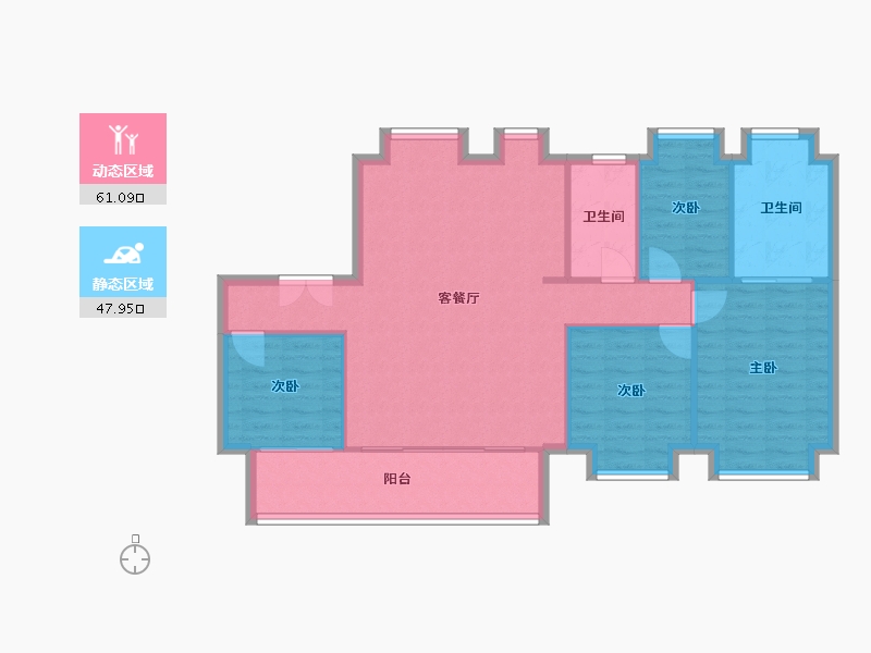 江苏省-南通市-碧桂园都荟锦-114.40-户型库-动静分区