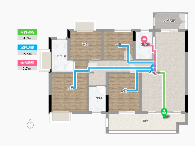 江西省-赣州市-圣塔君悦府-98.65-户型库-动静线