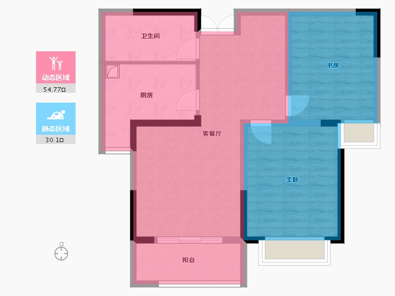 山东省-潍坊市-九州方圆国际-76.13-户型库-动静分区