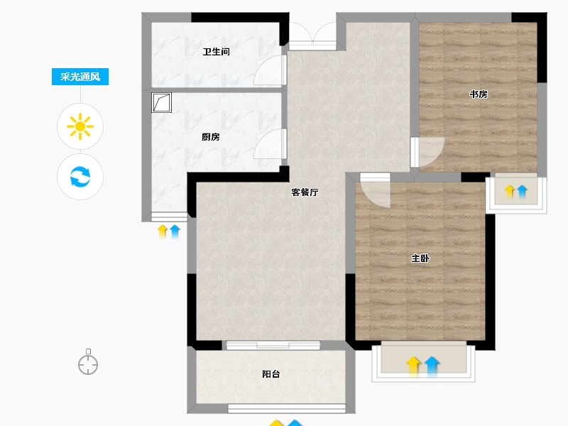 山东省-潍坊市-九州方圆国际-76.13-户型库-采光通风