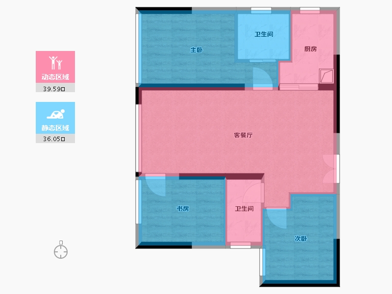 重庆-重庆市-津城壹号-72.98-户型库-动静分区