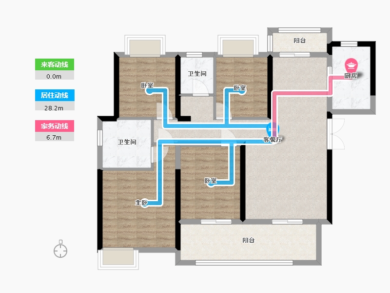 湖南省-株洲市-长房·湘江府-115.20-户型库-动静线