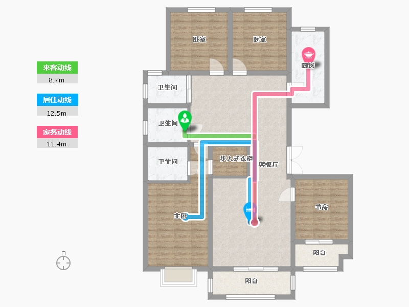 河北省-石家庄市-元氏水韵佳诚-138.50-户型库-动静线