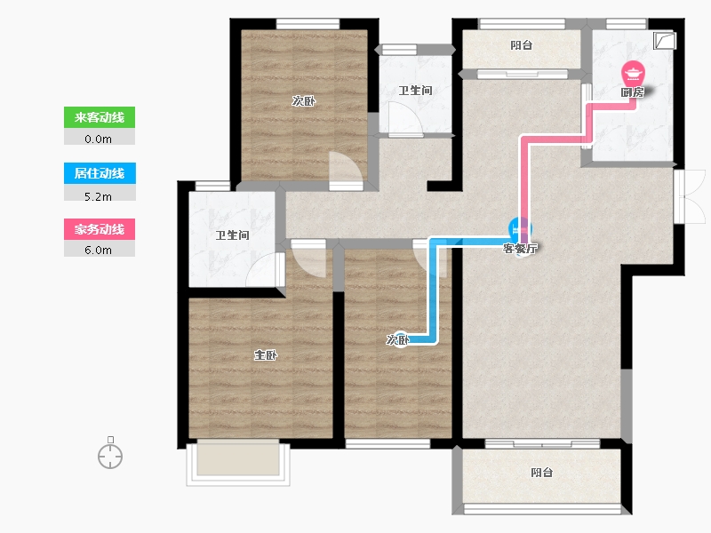 陕西省-西安市-陆港金海岸-112.40-户型库-动静线