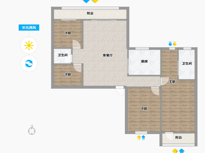 湖南省-长沙市-协信星澜汇-112.00-户型库-采光通风