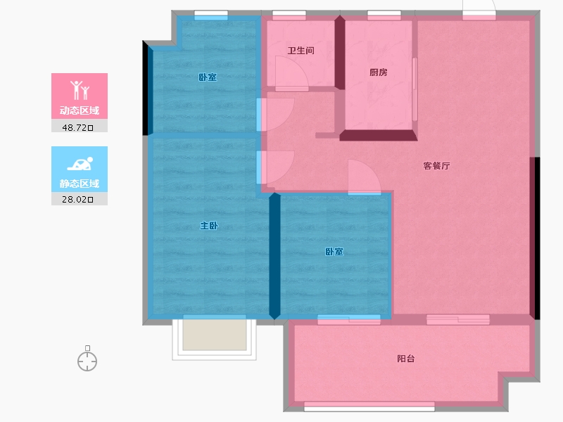 江西省-南昌市-万科联发四季光年-70.85-户型库-动静分区