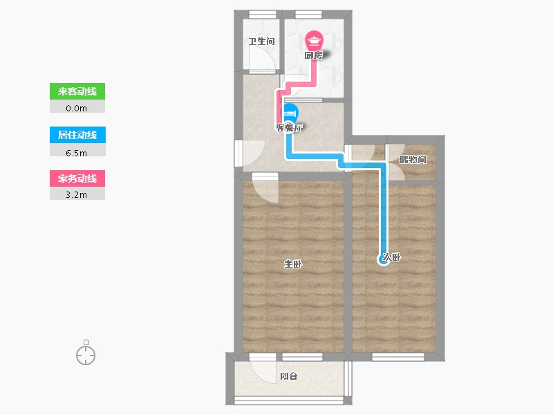 北京-北京市-月坛南街1号院-46.16-户型库-动静线