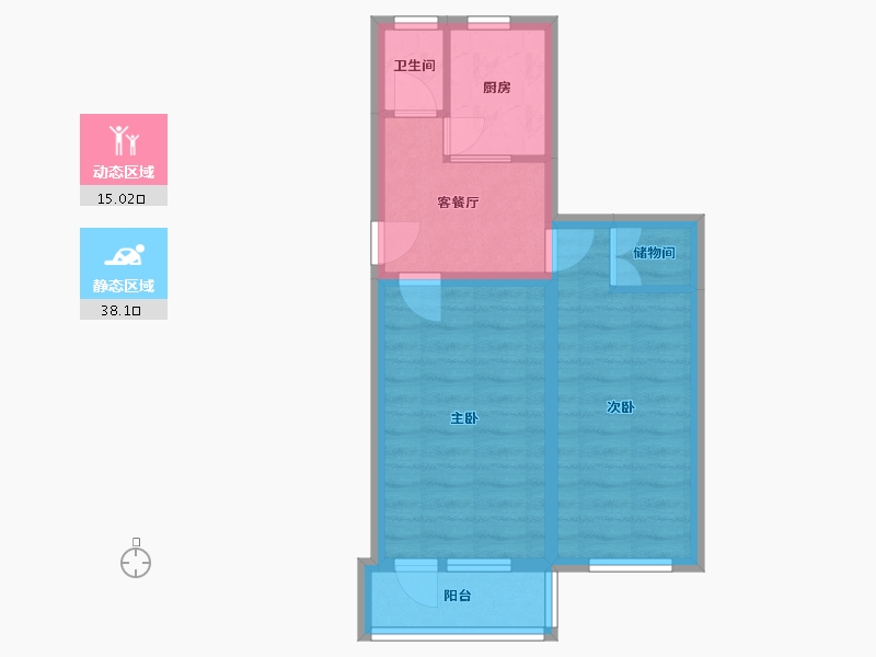 北京-北京市-月坛南街1号院-46.16-户型库-动静分区