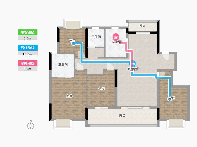 江西省-上饶市-德兴新旅明樾府-123.00-户型库-动静线