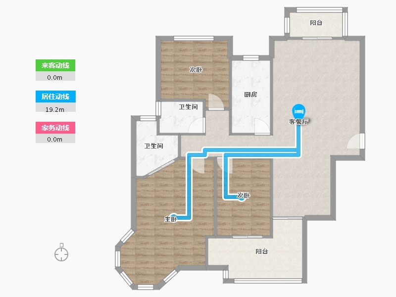 湖北省-武汉市-东方莱茵-105.01-户型库-动静线