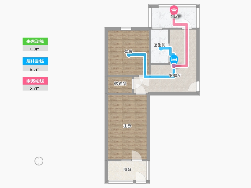 河北省-石家庄市-村南街宿舍-58.20-户型库-动静线