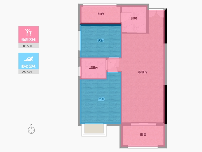 湖南省-郴州市-林邑星城-64.60-户型库-动静分区