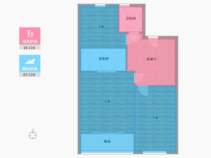 浙江省-宁波市-富力御官山-70.00-户型库-动静分区