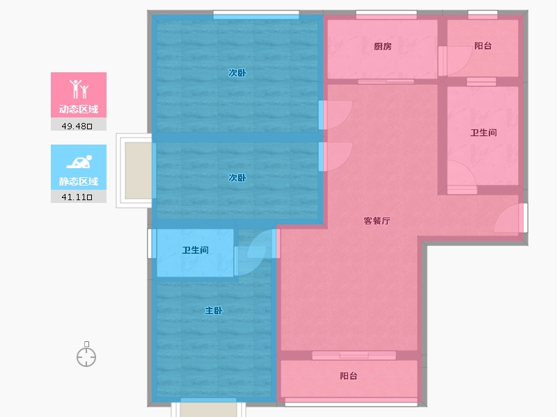 山西省-运城市-恒泰嘉苑-111.15-户型库-动静分区