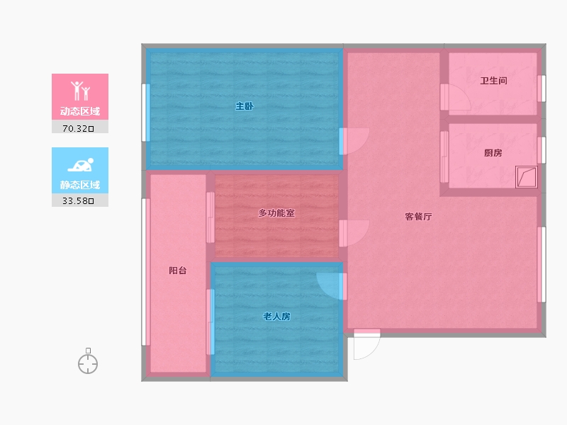 湖南省-郴州市-苏园新村住宅区-91.00-户型库-动静分区