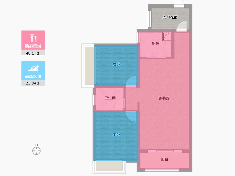 广西壮族自治区-北海市-和佳广场-60.00-户型库-动静分区