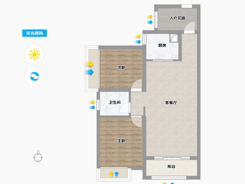 广西壮族自治区-北海市-和佳广场-60.00-户型库-采光通风