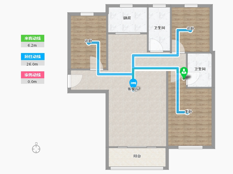 河北省-张家口市-启圣银河湾-110.40-户型库-动静线