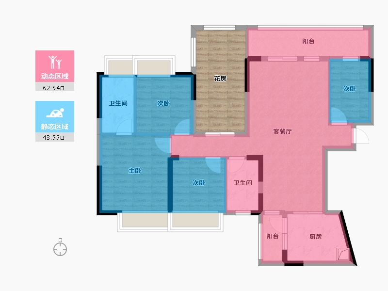 广东省-珠海市-荟雅名苑-10.40-户型库-动静分区