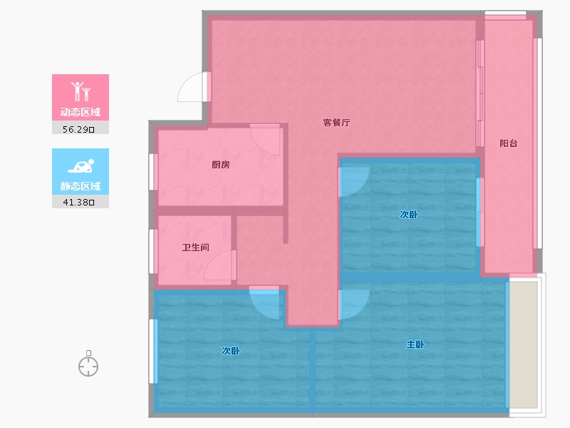 山东省-菏泽市-德嘉绿城-87.20-户型库-动静分区