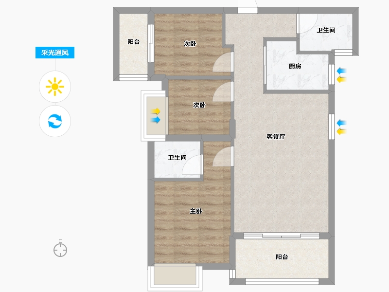 福建省-泉州市-富临国际-79.14-户型库-采光通风