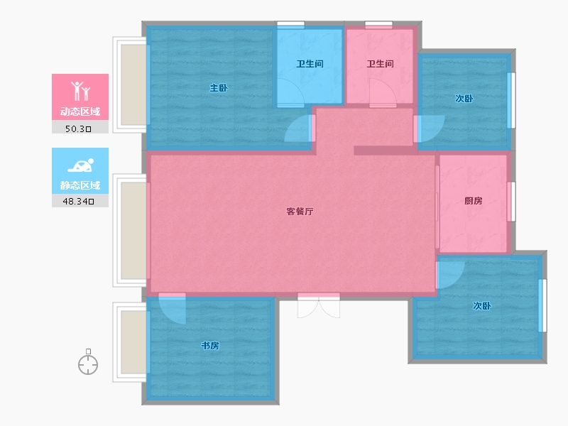 河北省-保定市-春语岚庭-98.38-户型库-动静分区