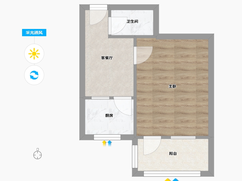 浙江省-杭州市-辰园-33.00-户型库-采光通风