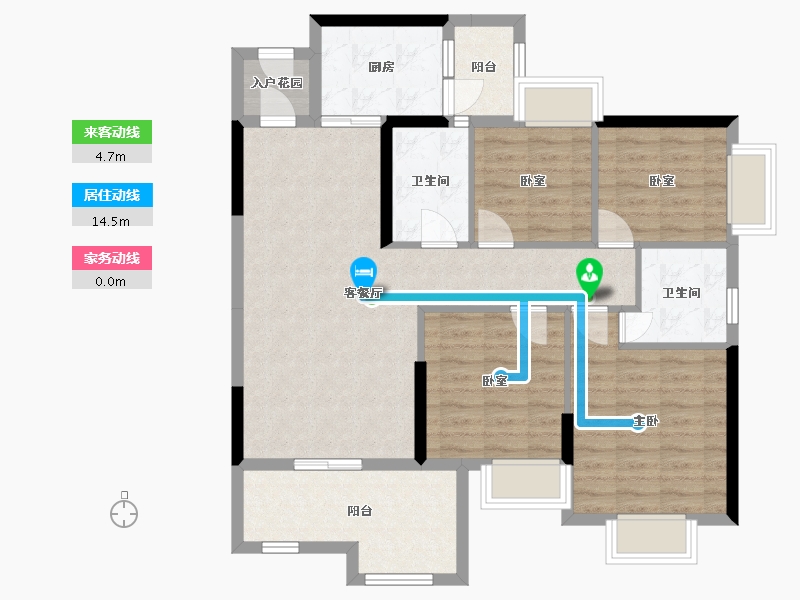 广东省-清远市-瀚清华府-95.20-户型库-动静线