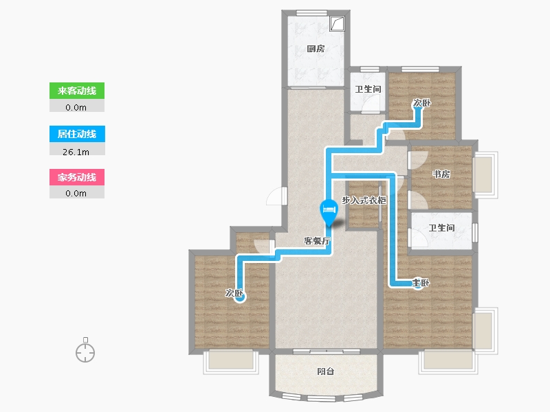 山东省-济宁市-芝兰公馆-114.80-户型库-动静线