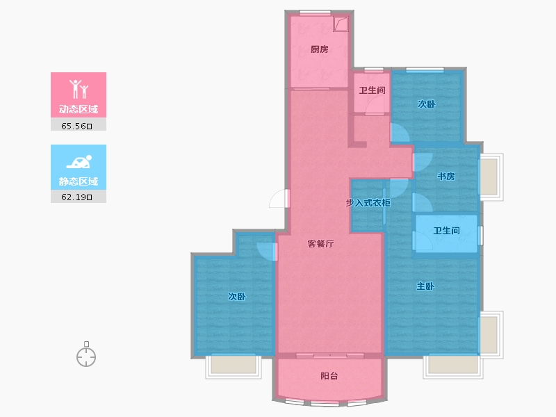 山东省-济宁市-芝兰公馆-114.80-户型库-动静分区