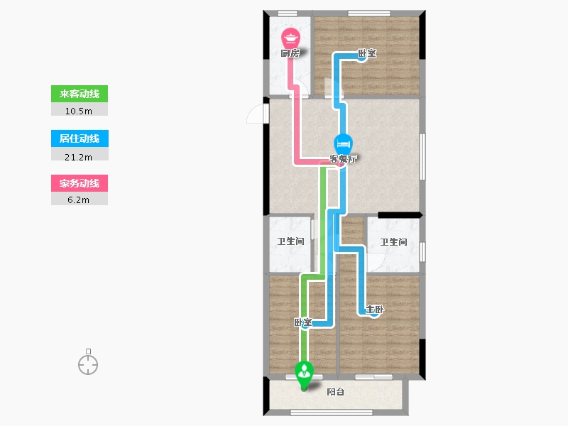 福建省-福州市-云岚居-90.30-户型库-动静线