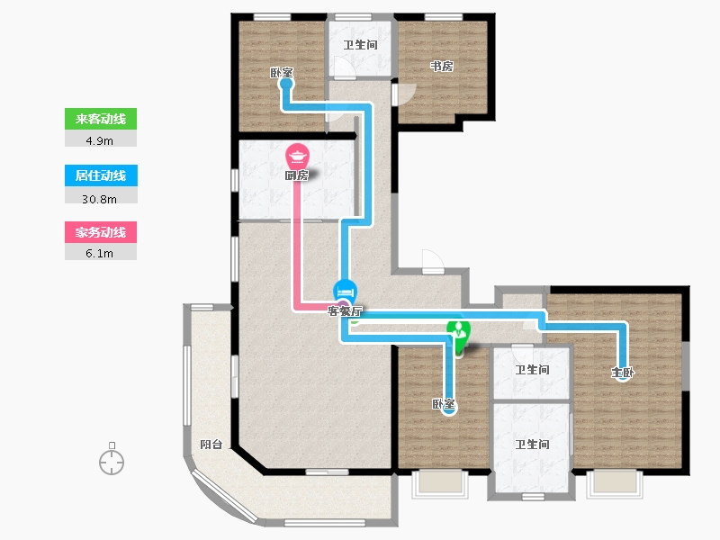 江苏省-无锡市-朗诗新郡-179.20-户型库-动静线