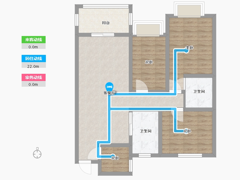 河北省-邢台市-剑桥公馆-80.37-户型库-动静线