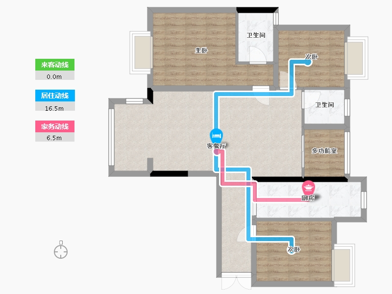 湖北省-宜昌市-兴润秋语台-92.00-户型库-动静线