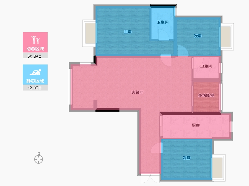 湖北省-宜昌市-兴润秋语台-92.00-户型库-动静分区