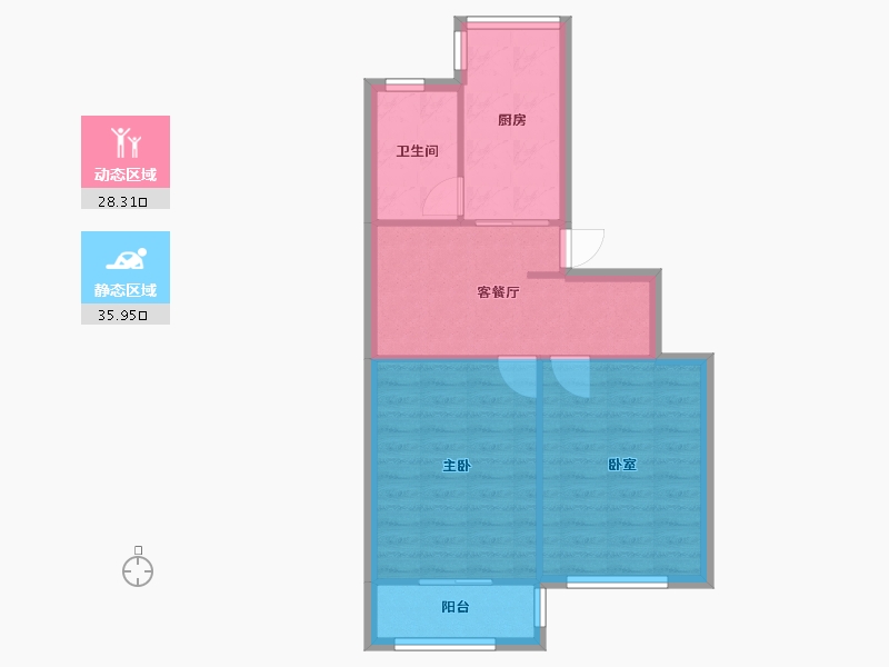 上海-上海市-华梅花苑-65.00-户型库-动静分区