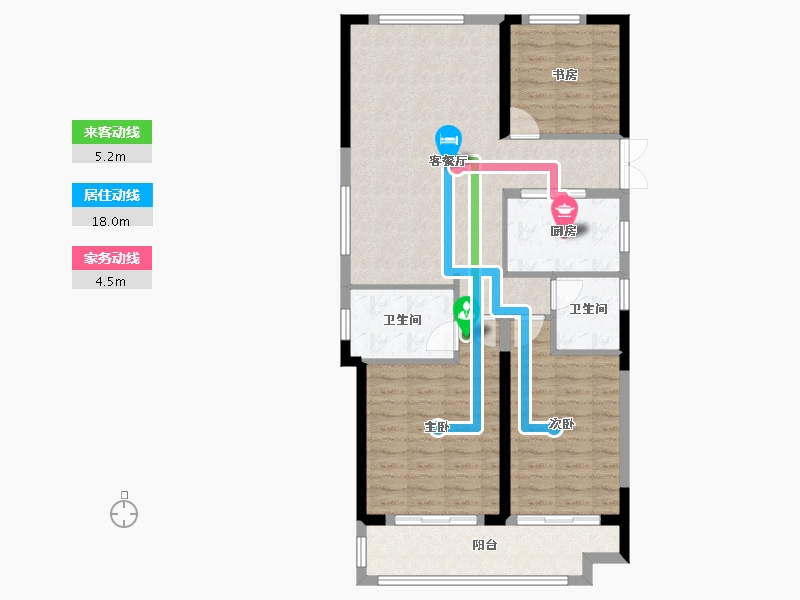 浙江省-温州市-盛河云邸-91.00-户型库-动静线