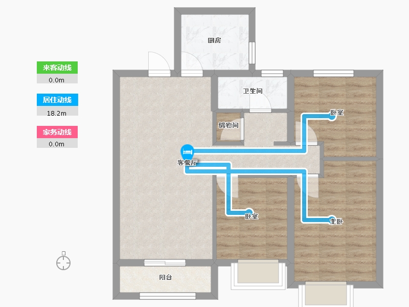 河北省-秦皇岛市-东亚紫云府-84.80-户型库-动静线