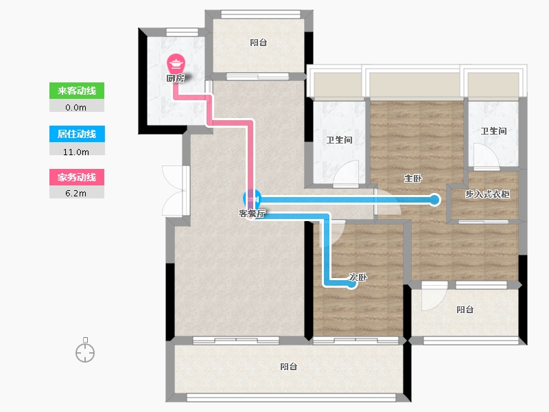 湖南省-衡阳市-万昌宸院-103.65-户型库-动静线