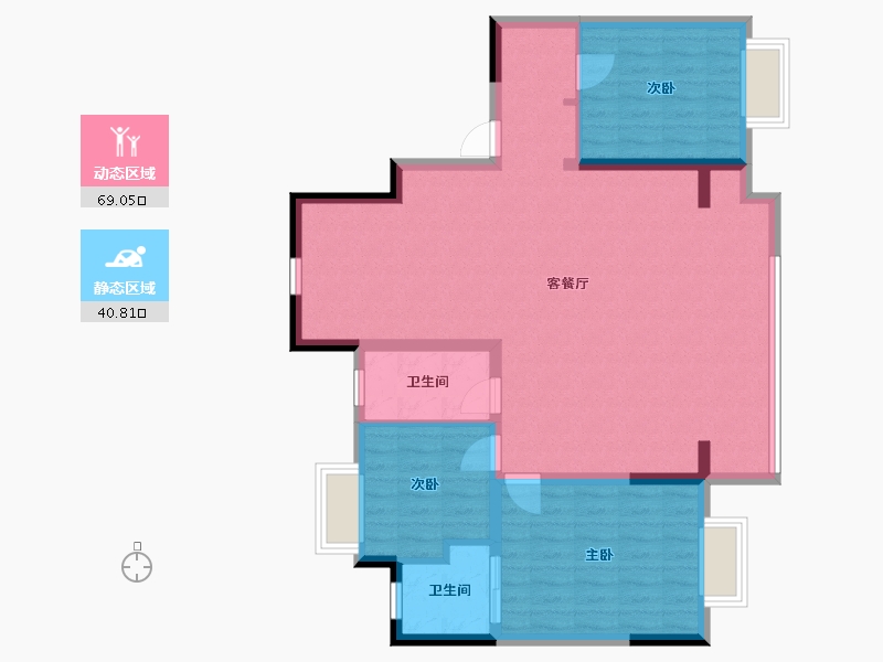 江苏省-南京市-红豆香江华庭-120.00-户型库-动静分区