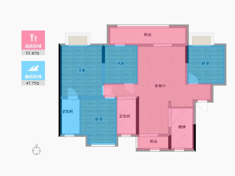 重庆-重庆市-云樾府-99.00-户型库-动静分区