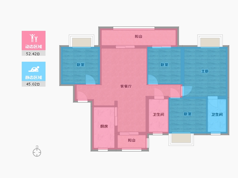 重庆-重庆市-云樾府-99.00-户型库-动静分区