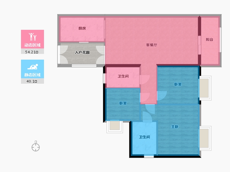 广东省-广州市-杨箕村-B区-92.00-户型库-动静分区