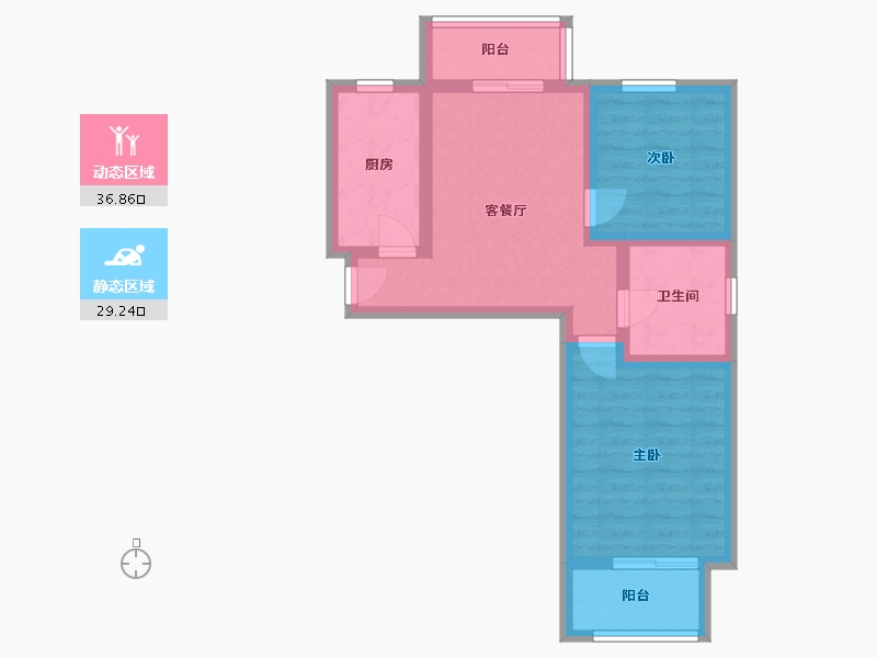 上海-上海市-浦江瑞和城-58.70-户型库-动静分区