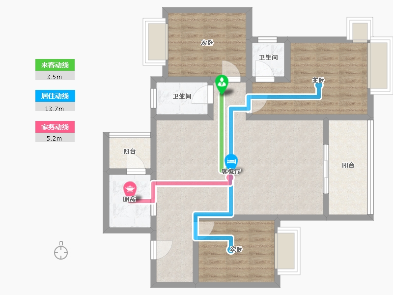 广东省-梅州市-御景豪庭-84.80-户型库-动静线