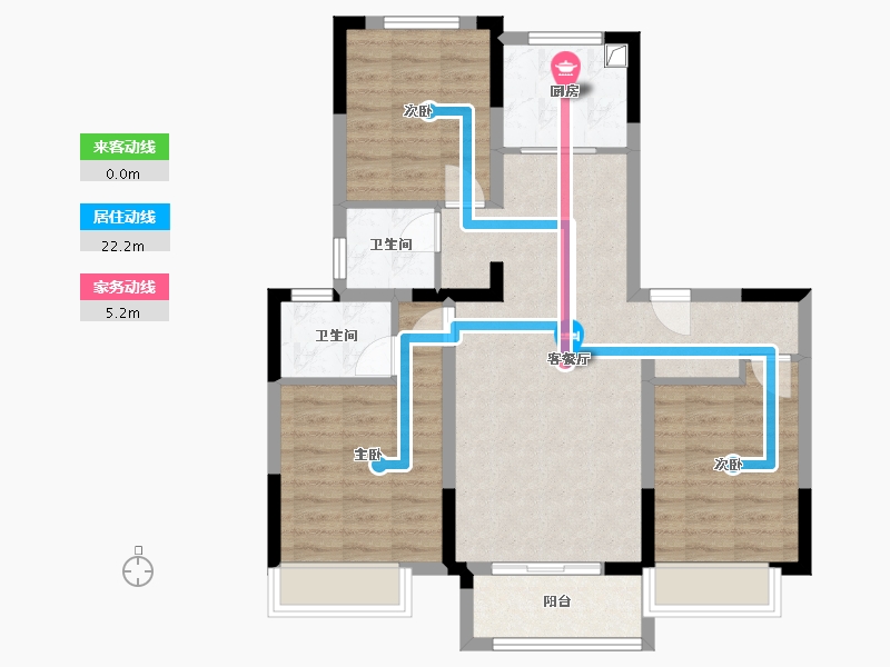 河南省-濮阳市-东方名城二期-93.92-户型库-动静线